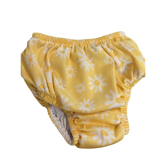 Set Of 3 Baby Swim Diapers 12 Months Play & Pool Swimmers UPF 50+ White Yellow - Picture 2 of 9